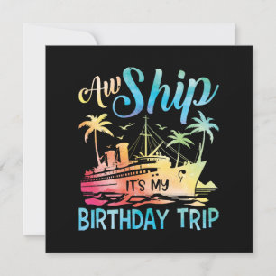 Invitation Oh mon bateau c'est mon voyage d'anniversaire