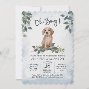 Invitation Oh mon Dieu ! Chien chiot baby shower