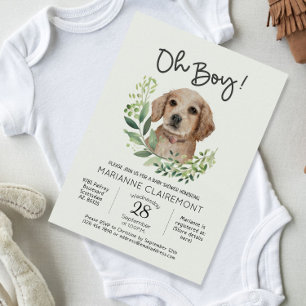 Invitation Oh mon Dieu ! Cute Aquarelle Chien Chien Chien Chi