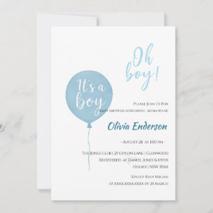 Invitation Oh mon dieu ! Le bébé ballon est attendu