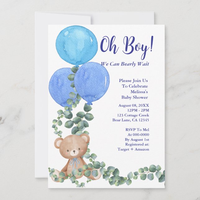 Invitation Oh Mon Dieu, on peut attendre le Baby shower (Devant)