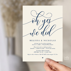 Invitation Oh oui nous l'avons fait Annonce de fuite moderne 