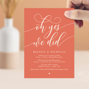 Invitation Oh oui nous l'avons fait Annonce de fuite moderne