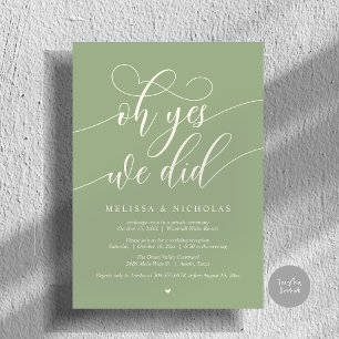 Invitation Oh oui nous l'avons fait Annonce de fuite moderne 