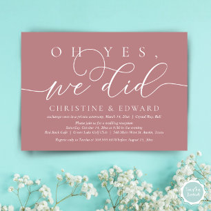 Invitation Oh Oui, Nous L'Avons Fait, Dîner Romantique De Fui