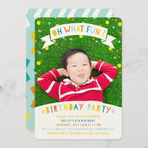 Invitation Oh Quel Amusant Confetti Dot Boy Anniversaire Invi