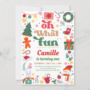 Invitation Oh Quel Amusant Noël Fête Anniversaire