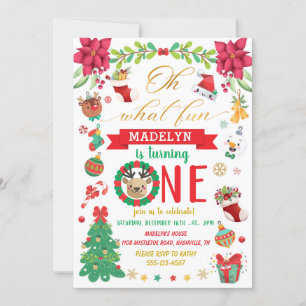 Invitation Oh Quel Amusement D'Être Un Anniversaire De Noël