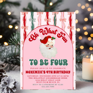 Invitation Oh Quel Amusement Santa Rose Noël 4ème Anniversair