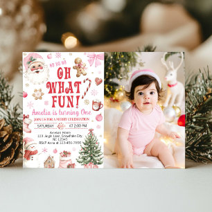 Invitation Oh Quelle Amusement Photo De Noël Rétro De Santa A