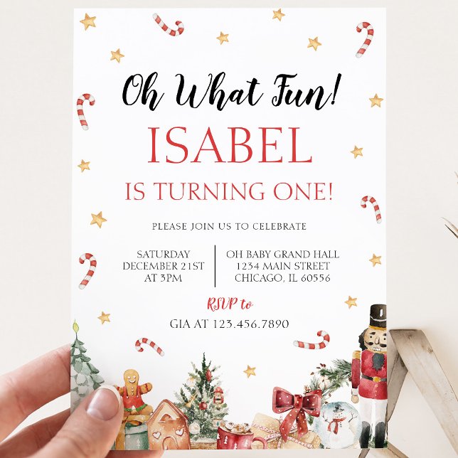 Invitation Oh Quelle Fête Anniversaire de Noël (Créateur téléchargé)
