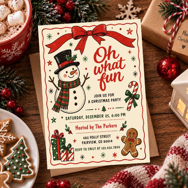 Invitation Oh Quelle Fête de Noël  (Créateur téléchargé)