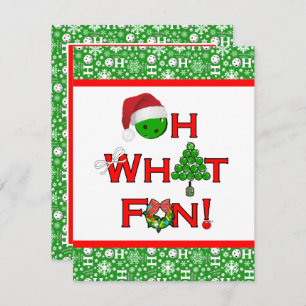 Invitation Oh, quelle fête de Noël de Pickleball amusante