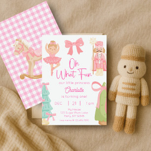 Invitation Oh Quelle Fête Rose Casse-Noisette Anniversaire