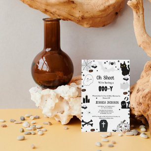 Invitation Oh Sheet nous avons un baby shower Boo-y halloween
