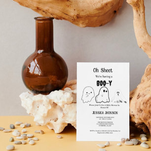 Invitation Oh Sheet nous avons un baby shower d'halloween boo