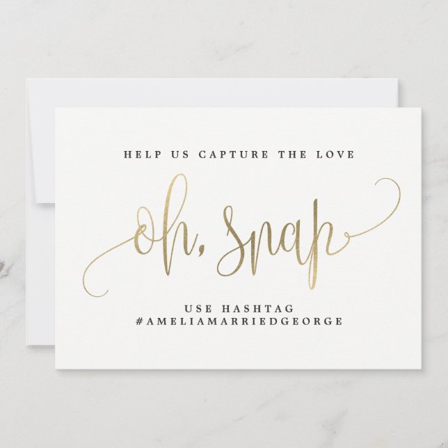 Invitation Oh Snap Instagram Sign - Jolie Calligraphie (Devant)