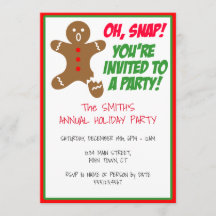 Oh Snap Vous êtes invité à une fête de vacances