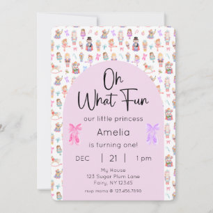 Invitation Oh What Fun Nutcracker 1er Anniversaire Photo