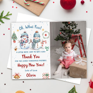 Invitation Oh What Fun Snow Christmas Party Photo Merci