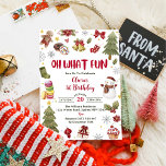 Invitation Oh What Fun Snowman Noël fête d'anniversaire<br><div class="desc">Oh What Fun Snowman Noël Anniversaire Fête Invitation</div>