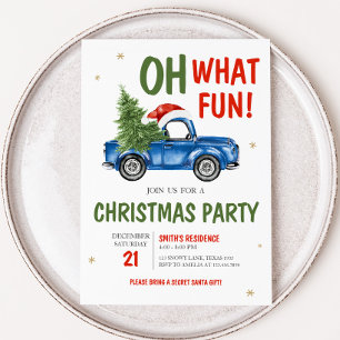 Invitation Oh What Fun Truck Fun Christmas Party