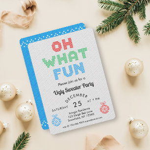 Invitation Oh What Fun Ugly Christmas Sweat Party