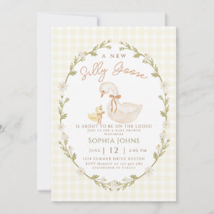 Invitation Oie En vichy Canard Genre Neutra Baby shower
