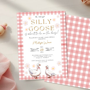 Invitation Oie idiote En vichy Baby shower neutre de genre