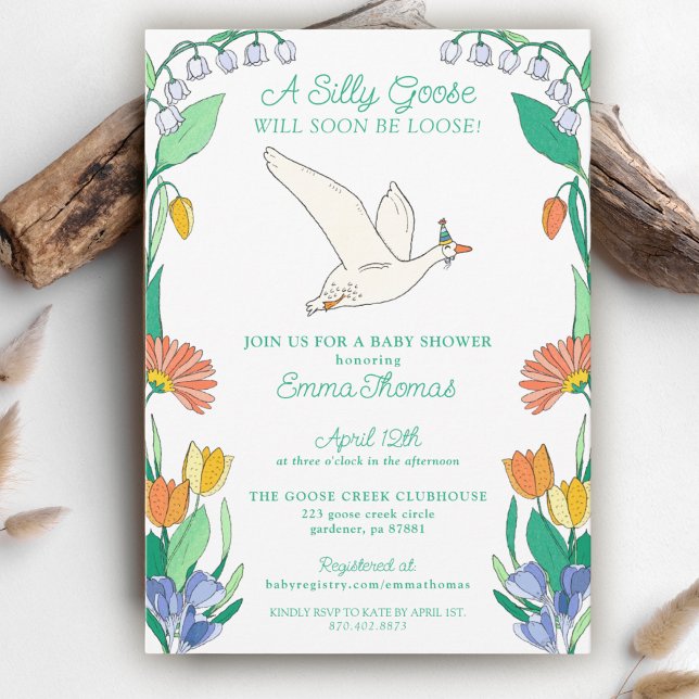 Invitation Oie sotte sur le Baby shower perdu (Créateur téléchargé)