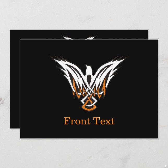 Invitation Oiseau celtique (Devant / Derrière)