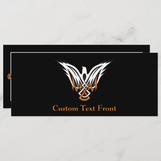 Invitation Oiseau celtique (Devant / Derrière)