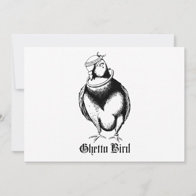 Invitation Oiseau du Ghetto (Dos)