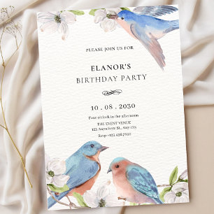 Invitation Oiseau floral