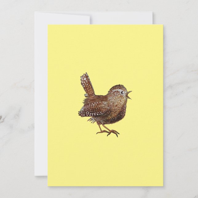Invitation Oiseau Wren (Troglodytes Troglodytes) (Devant)