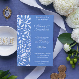 Invitation Oiseaux blancs dans l'arbre Mariage