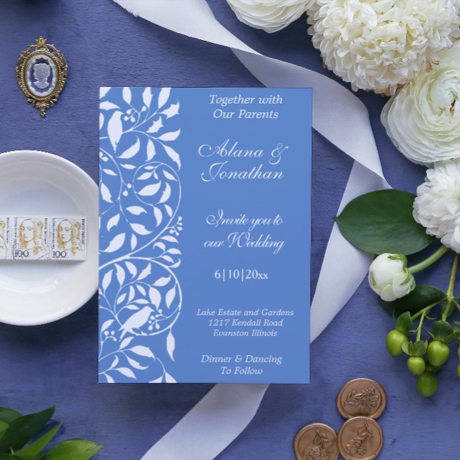 Invitation Oiseaux blancs dans l'arbre Mariage  (Créateur téléchargé)