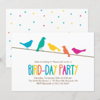 Oiseaux colorés Fête d'anniversaire