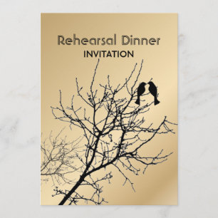 Invitation oiseaux de l'amour modernes mariage rustique à la