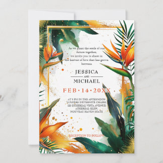 Invitation Oiseaux de Paradise Bliss