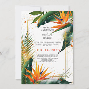 Invitation Oiseaux de Paradise Bliss