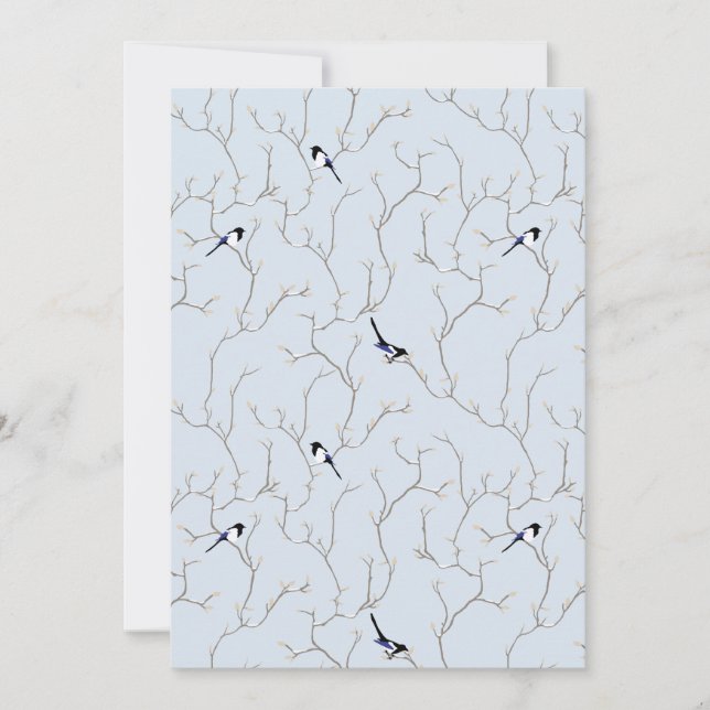 Invitation Oiseaux d'hiver (Devant)