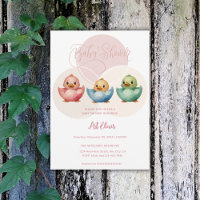 Oiseaux d'Oeufs de Cute Kawaii Baby shower coloré 