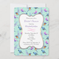 Oiseaux Exotiques Sauvages Joli Shower de Mariage
