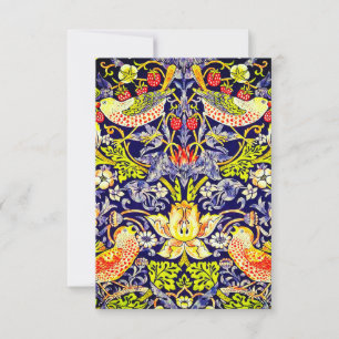 Invitation Oiseaux Voleurs de Fraises William Morris