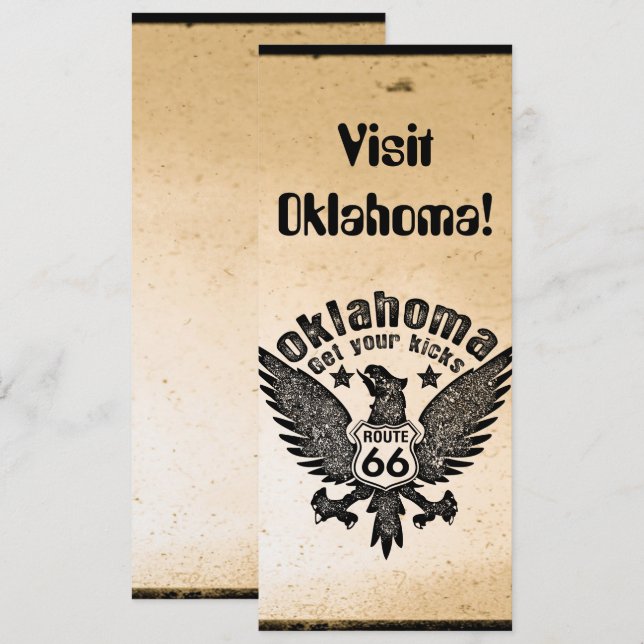 Invitation Oklahoma Trouvez Vos Kicks Route 66 (Devant / Derrière)