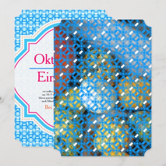 Invitation Oktoberfest Einladung (Devant / Derrière)