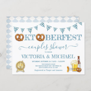 Invitation Oktoberfest Pretzel Couples Douche