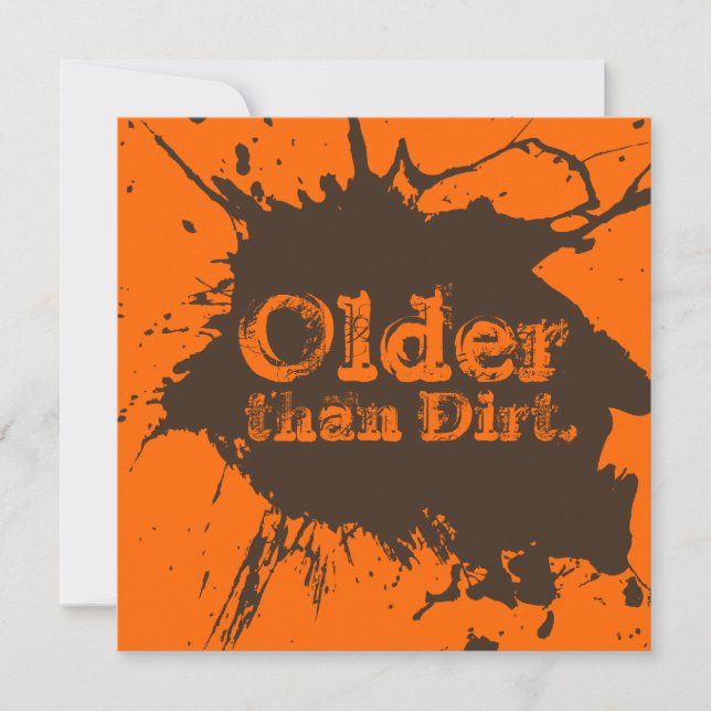 Invitation Old as Dirt - 30e anniversaire Dirt Party Invitati (Devant)