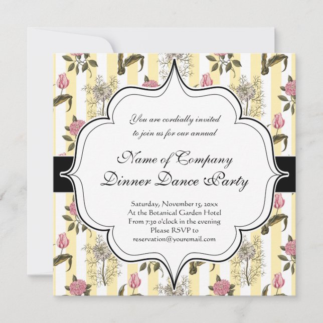 Invitation Old English Garden Vintage (Devant)